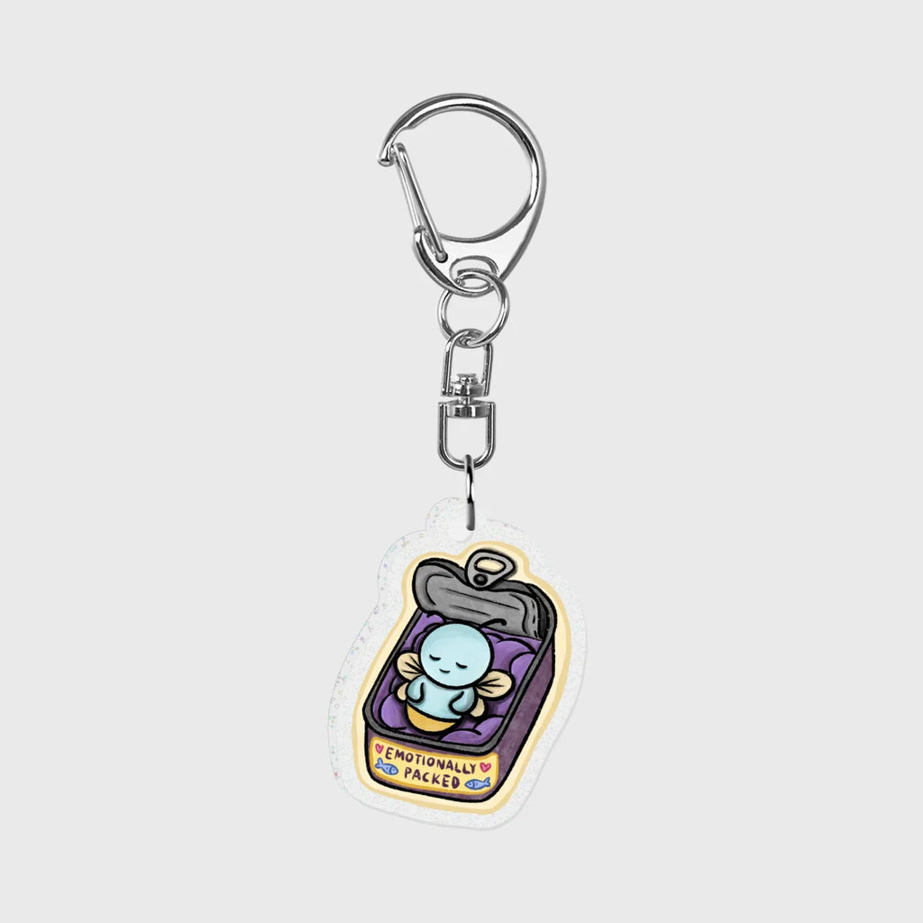 "Emotionally Packed" Glitter Acrylic Keychain