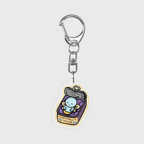 "Emotionally Packed" Glitter Acrylic Keychain