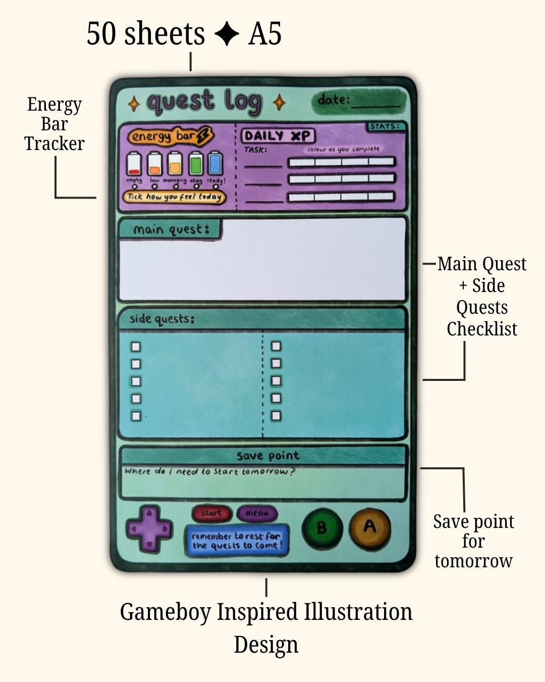 Quest Log Daily Planner