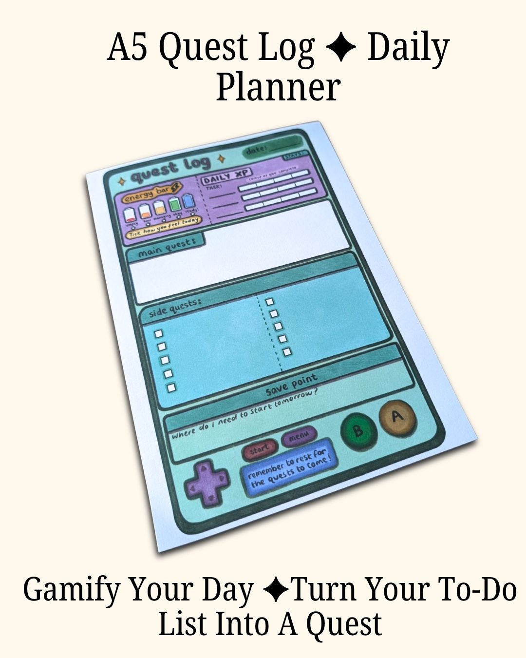 Quest Log Daily Planner