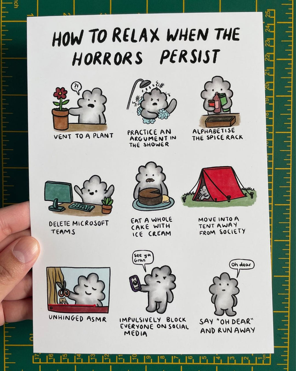 How To Cope With The Horrors- A Remy's World Print