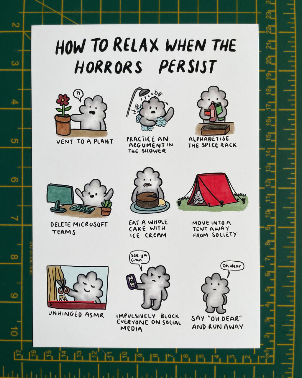 How To Cope With The Horrors- A Remy's World Print