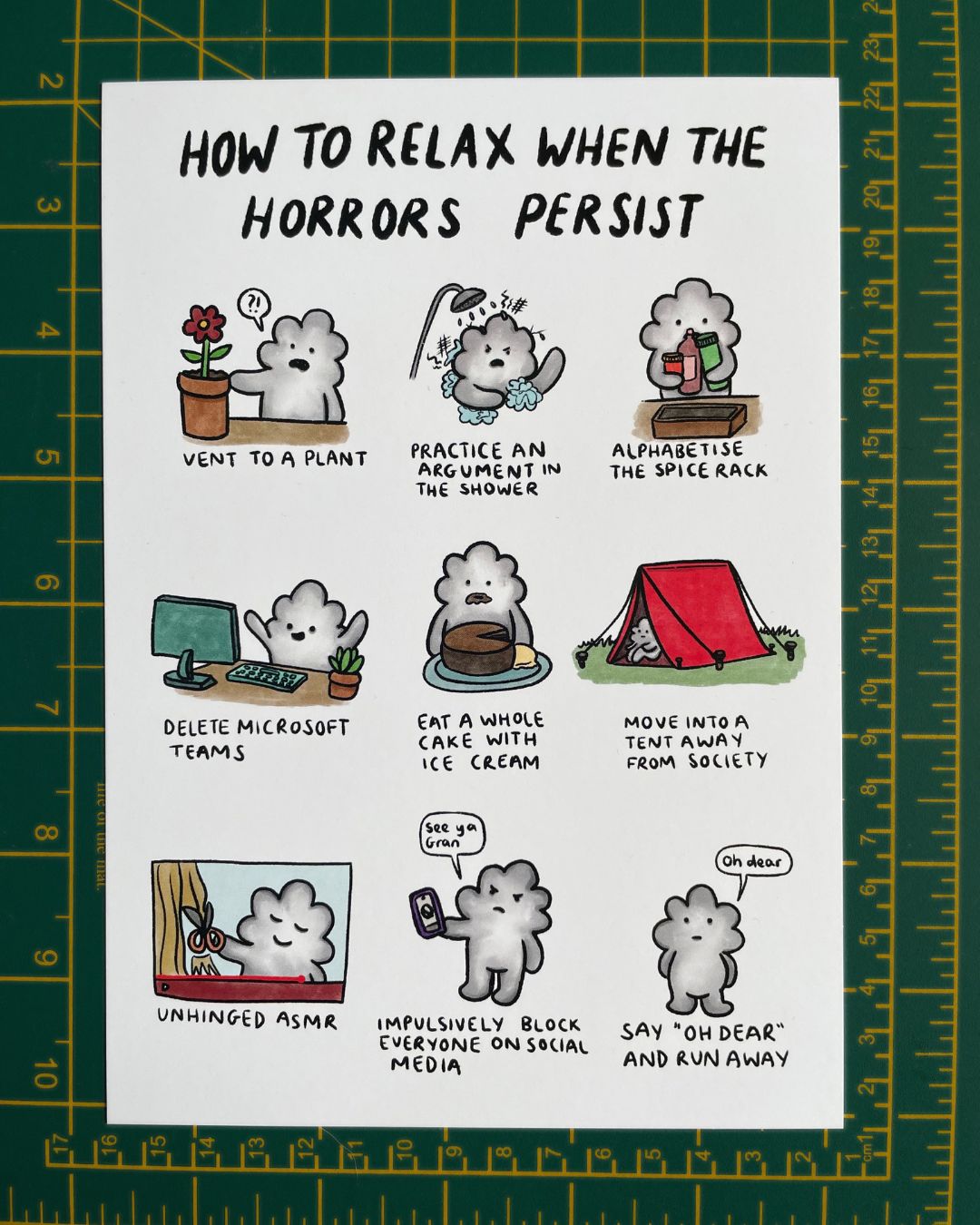 How To Cope With The Horrors- A Remy's World Print