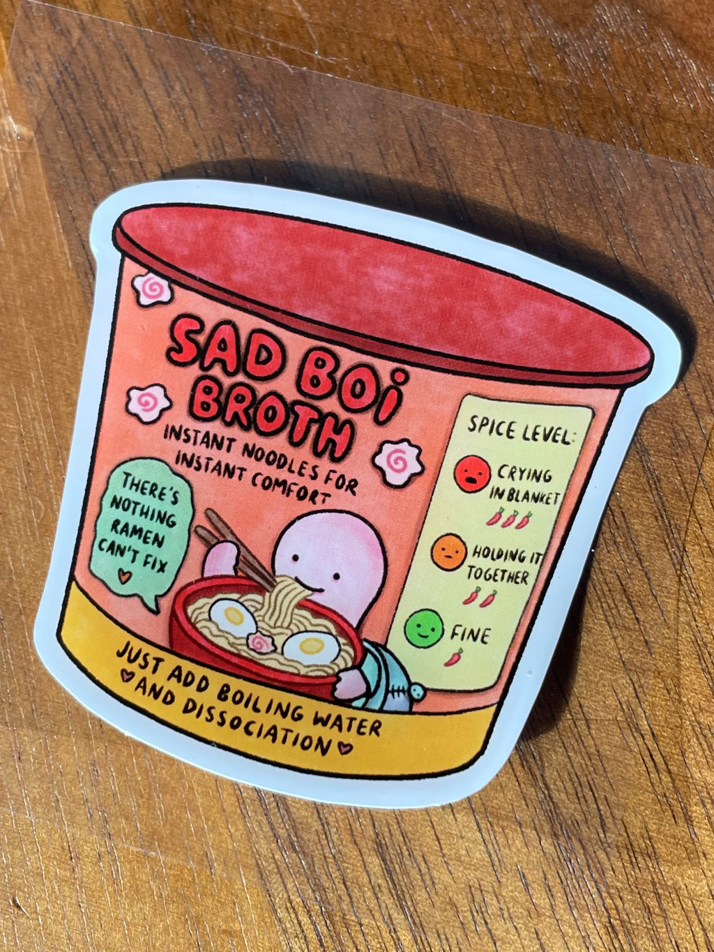 "Sad Boi Broth" Luxury Sticker