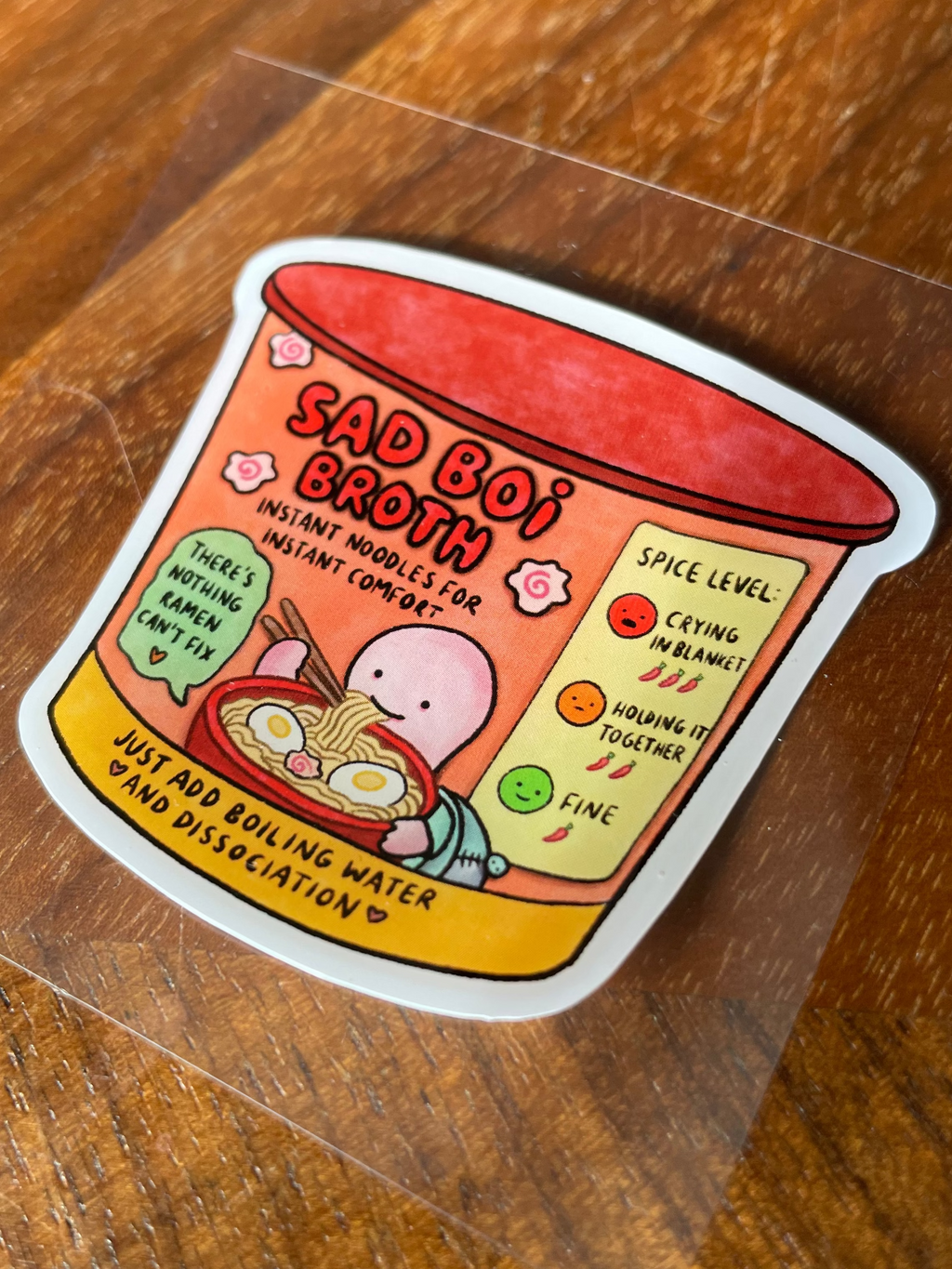 "Sad Boi Broth" Luxury Sticker