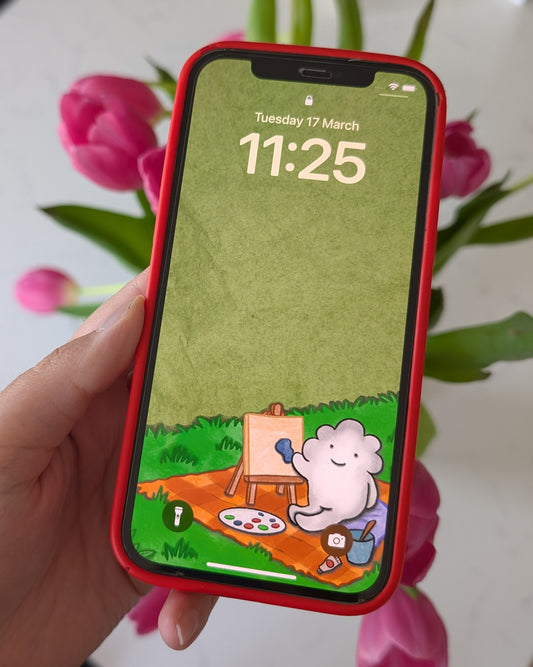 Joy in the Little Things: Illustrated Phone Wallpapers for Digital Download
