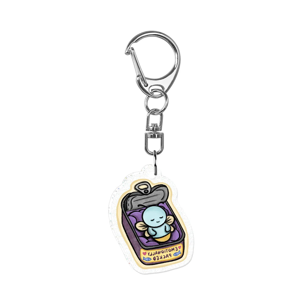 "Emotionally Packed" Glitter Acrylic Keychain
