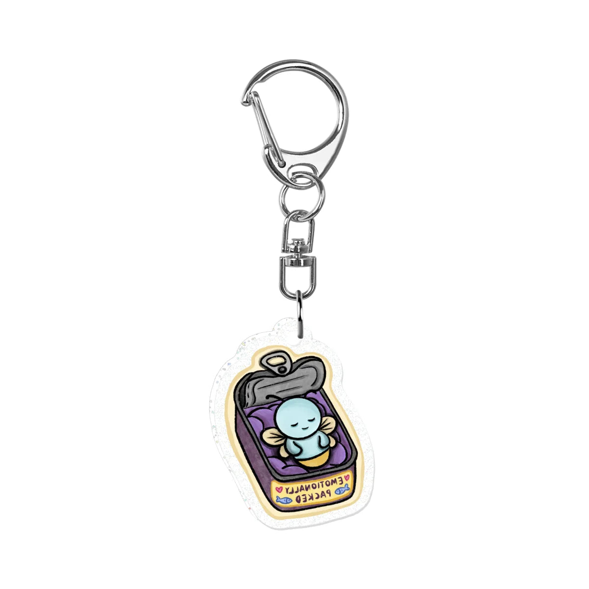 "Emotionally Packed" Glitter Acrylic Keychain
